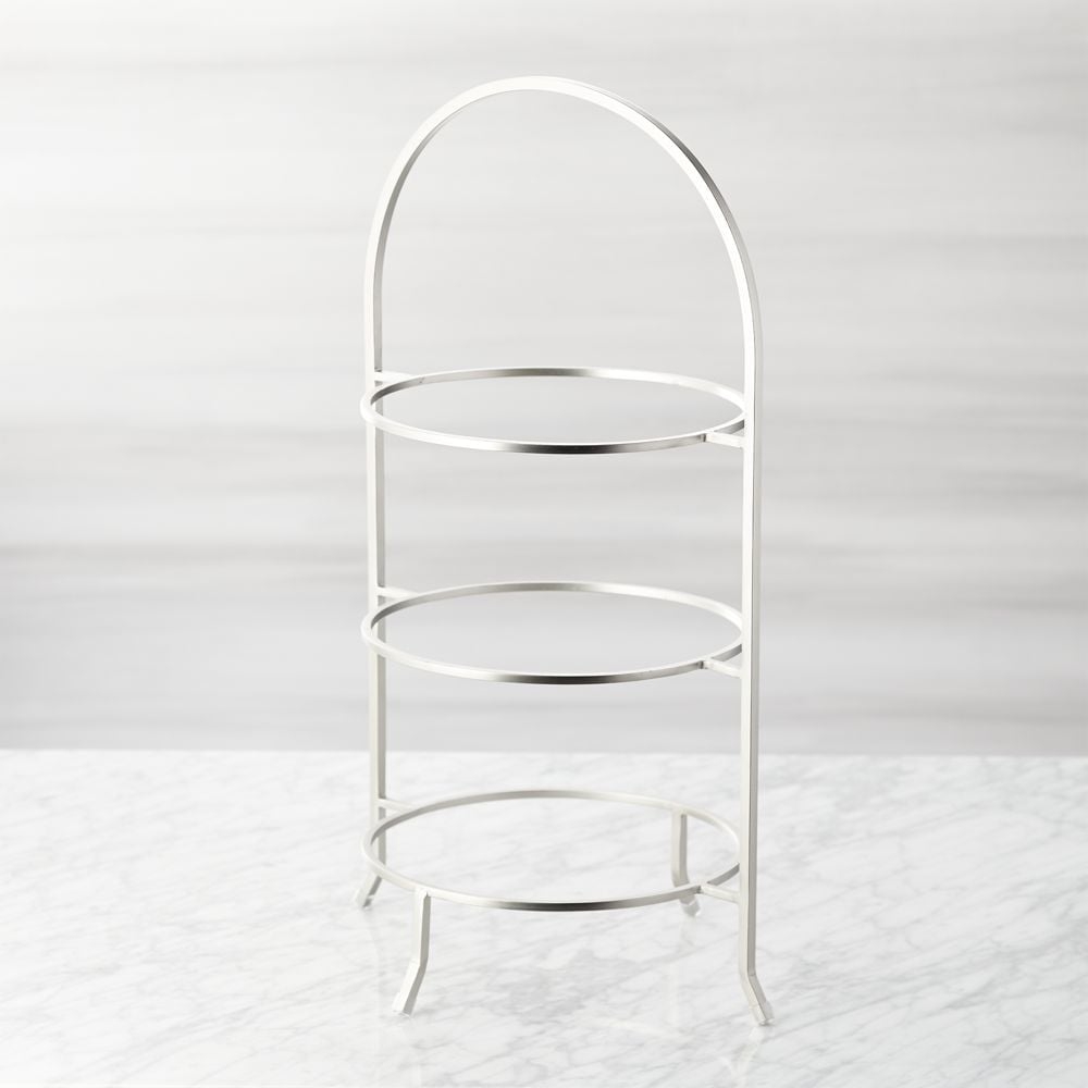 Cambridge Satin Nickel 3-Tier Stand - Image 0