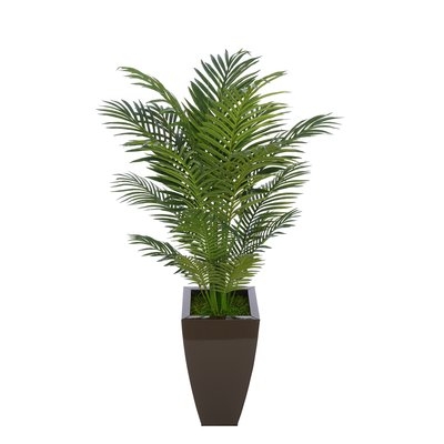 Artificial Floor Areca Palm Tree in Black Tapered Square Zinc - Image 0