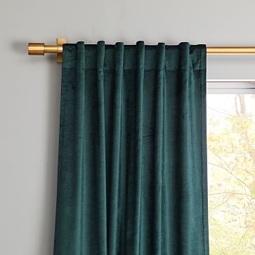 Cotton Luster Velvet Curtain, Green Gables, 48"x96" - UNLINED - Image 2
