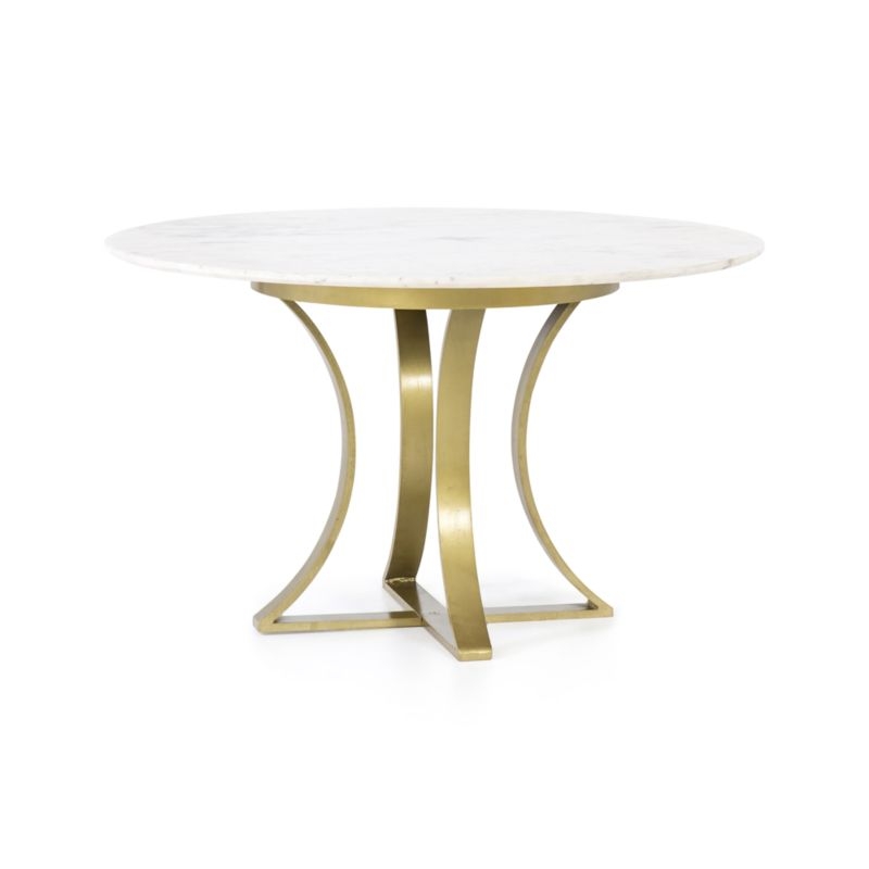 Damen 48" White Marble Top Dining Table - Image 1