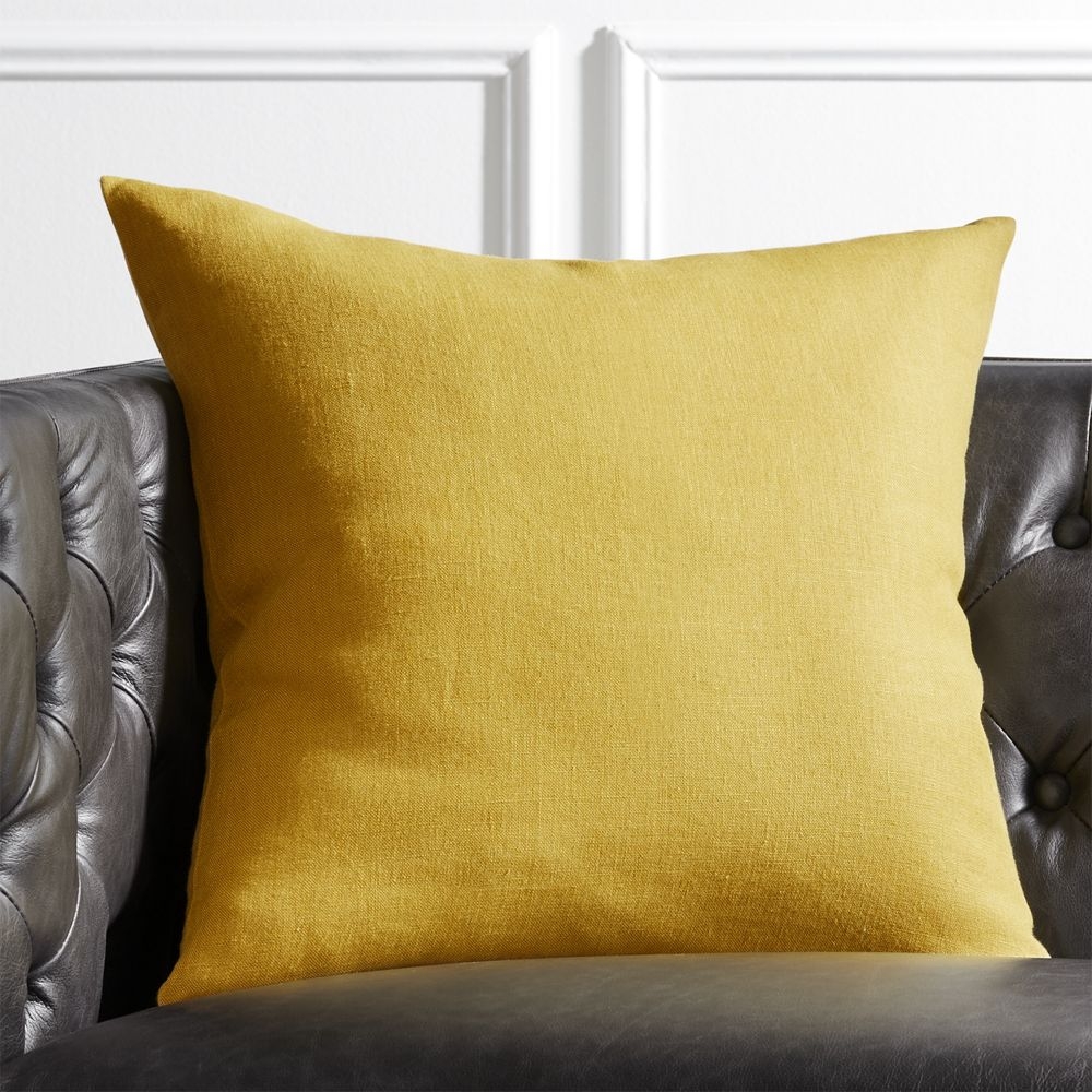 20" Linon Acid Green Pillow with Down-Alternative Insert - Image 0