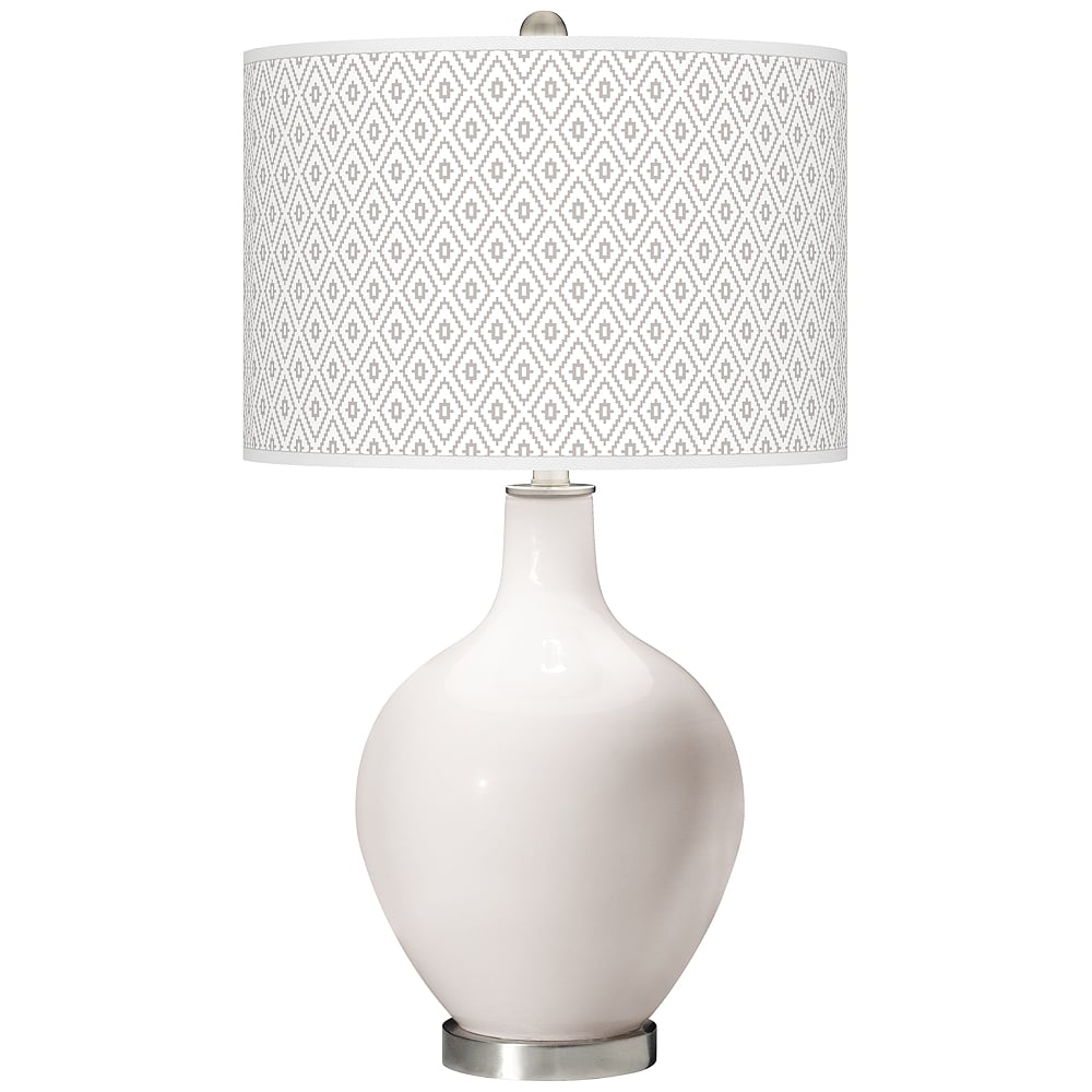 Color Plus Ovo 28 1/2" High Diamonds Shade Smart White Table Lamp - Image 0