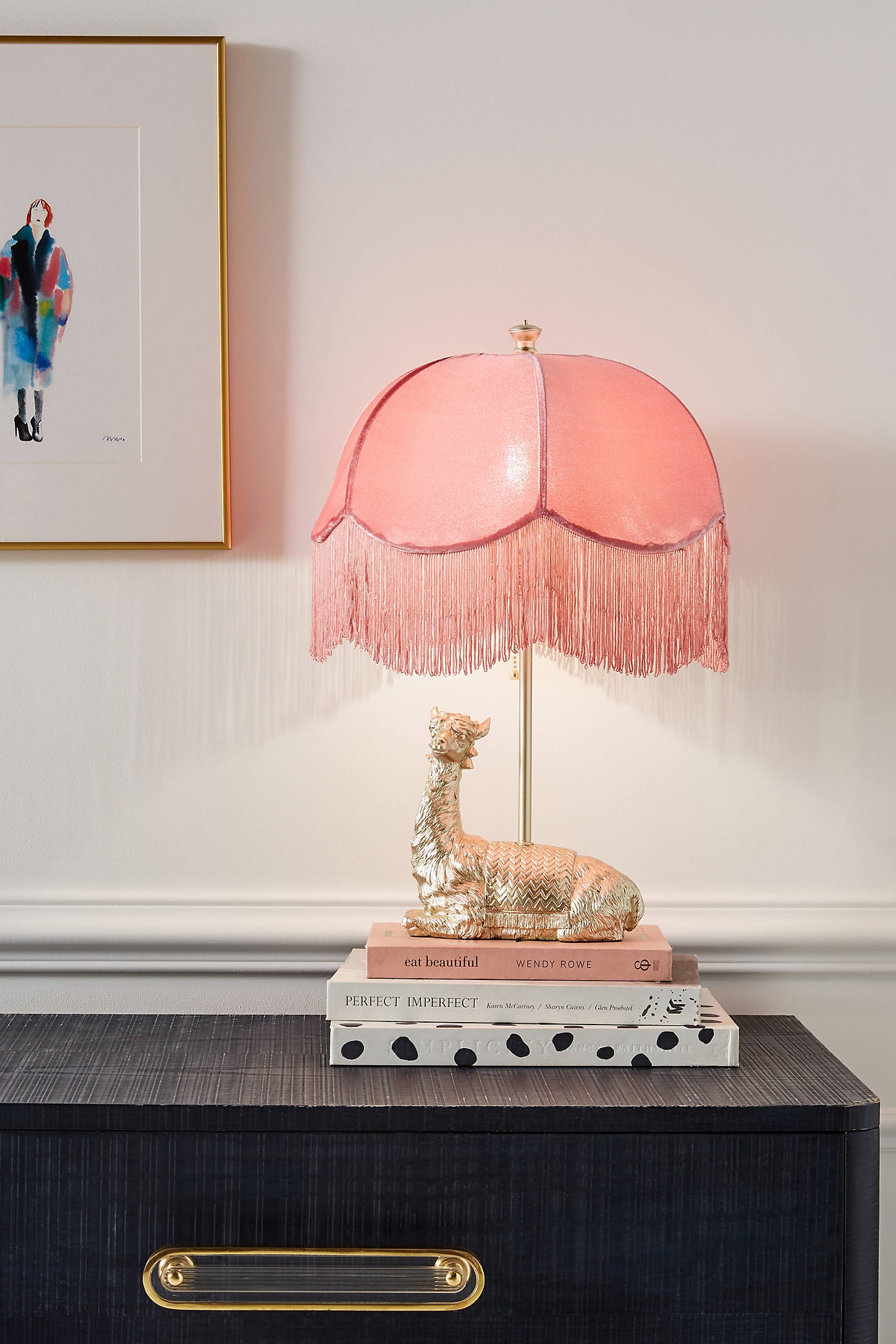 Lars the Llama Table Lamp By Anthropologie in Gold Size M - Image 0