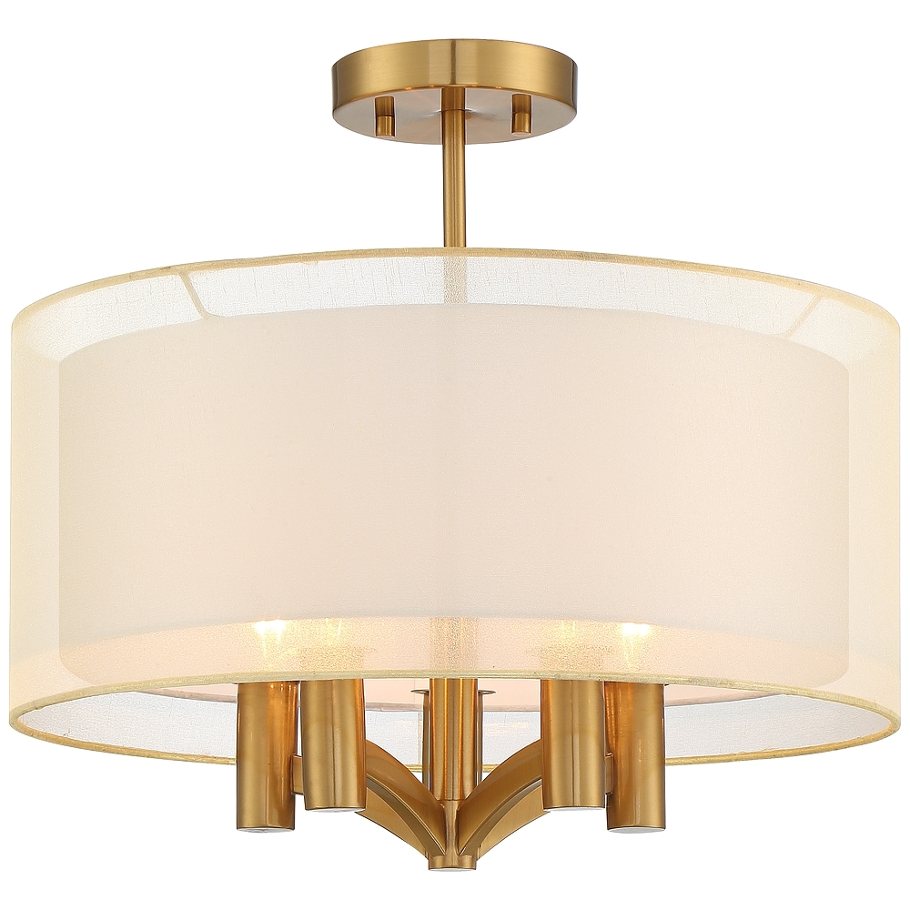 Caliari 18" Wide Warm Brass 5-Light Ceiling Light - Style # 71N79 - Image 1