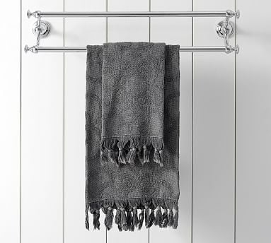Sculpted Stonewashed Hand Towel, Flagstone - Image 0