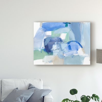 'Blue Formation II' Acrylic Painting Print on Wrapped Canvas - Image 0