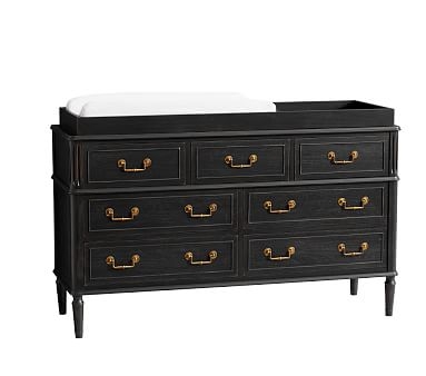 Rosalie Extra-Wide Dresser and Topper Set, French White, Flat Rate - Image 5