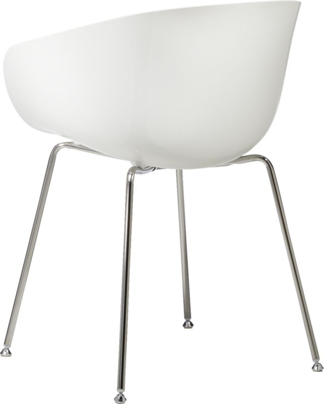 Poppy White Plastic Chair - Image 4
