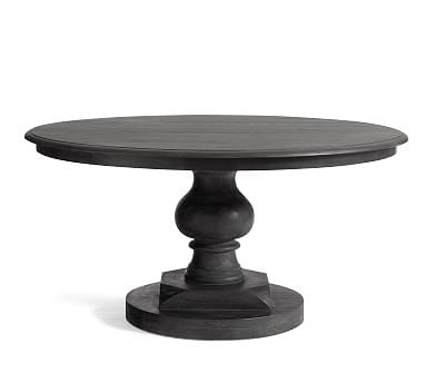 Nolan Round Pedestal Dining Table, Rustic Sable, 60"D - Image 0