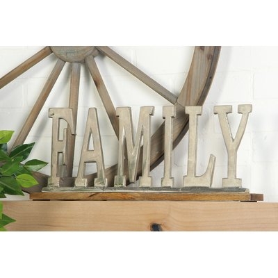 Silver Family Letter Block - Image 0