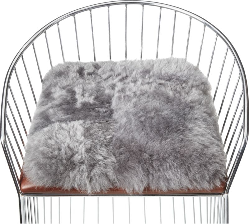 Grey Icelandic Sheepskin Chair Pad - Image 1
