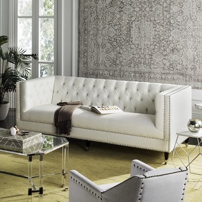 Winford 84.3'' Velvet Tuxedo Arm Sofa - Image 0