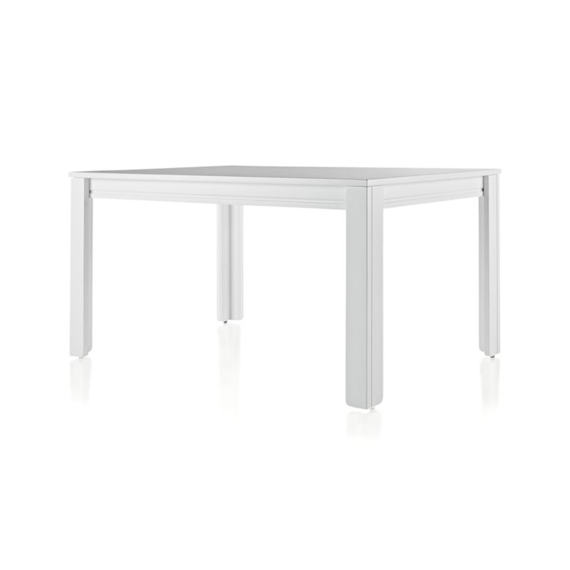 Adjustable White Wood Large Kids Table with 23" Legs - Image 1