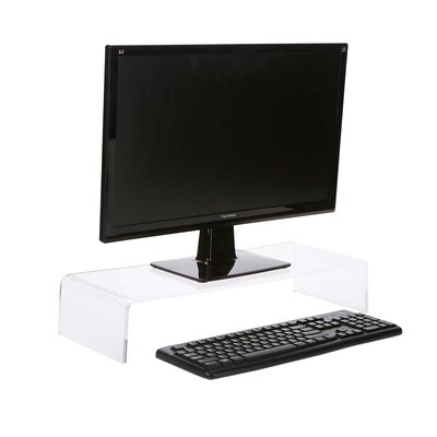 Mind Reader Acrylic Monitor Stand, Durable Acrylic Monitor Riser, Desktop Monitor Stand for Computer, Laptop, iMac, Dell, Lenovo, Printer Stand, Clear - Image 0