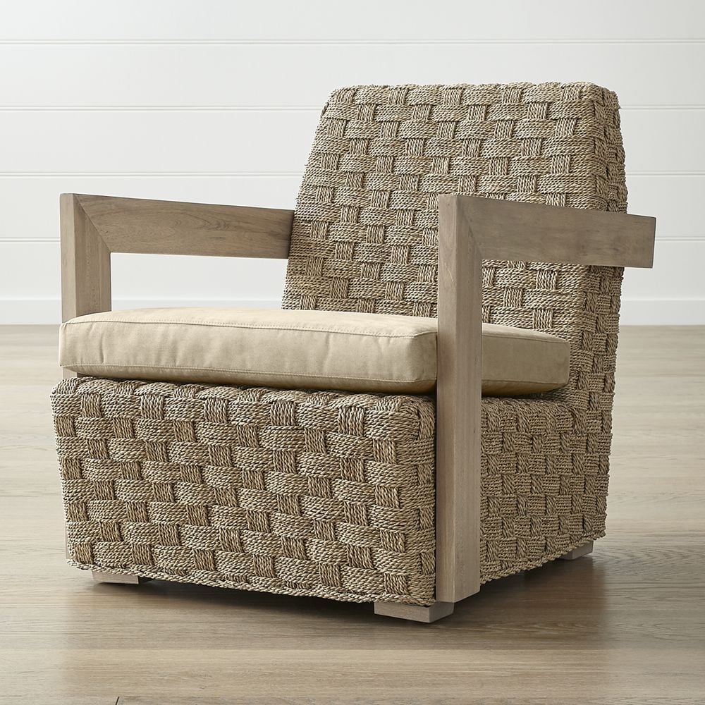 Coronado Seagrass Chair with Cushion - Image 0
