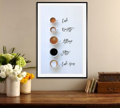 5 Ways To Order Coffee In Paris Framed Print by Rebecca Plotnick, 11x13", Wood Gallery Frame, Espresso, Mat - Image 3