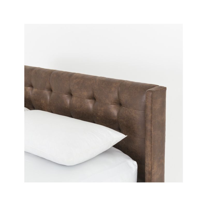 Newhall King Leather Tufted Bed - Image 4