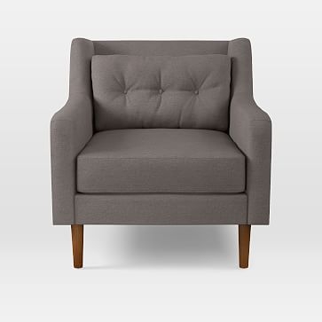 Crosby Armchair, Eco Weave, Pewter, Pecan - Image 0