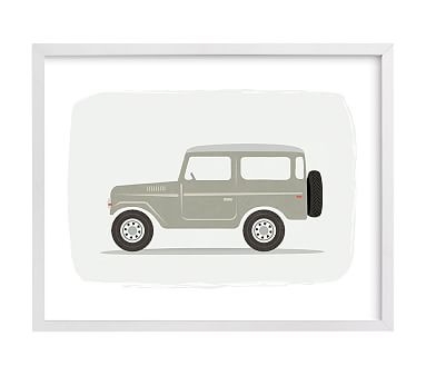Minted(R) Vintage Land Cruiser, Wall Art by Karidy Walker; Gray, 10x8, White - Image 0