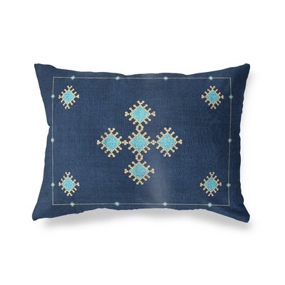 12" x 16" Cotton Geometric Lumbar Pillow - Image 0