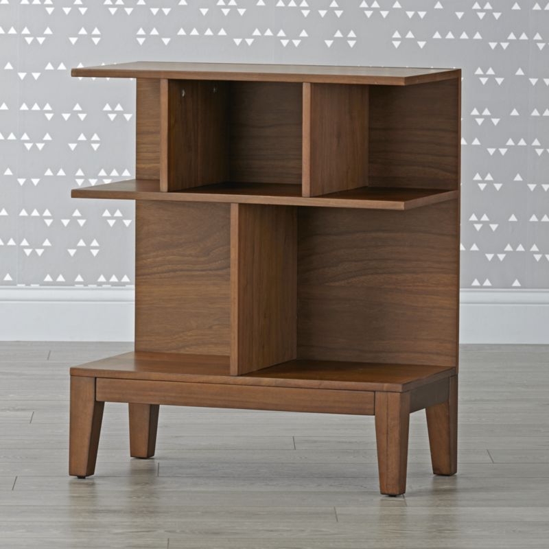 Sprout Geometric Small Walnut Bookcase - Image 1