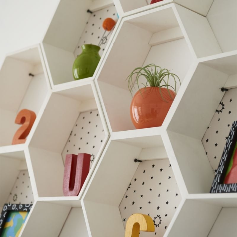 Honeycomb White Hexagon Shelf - Image 9