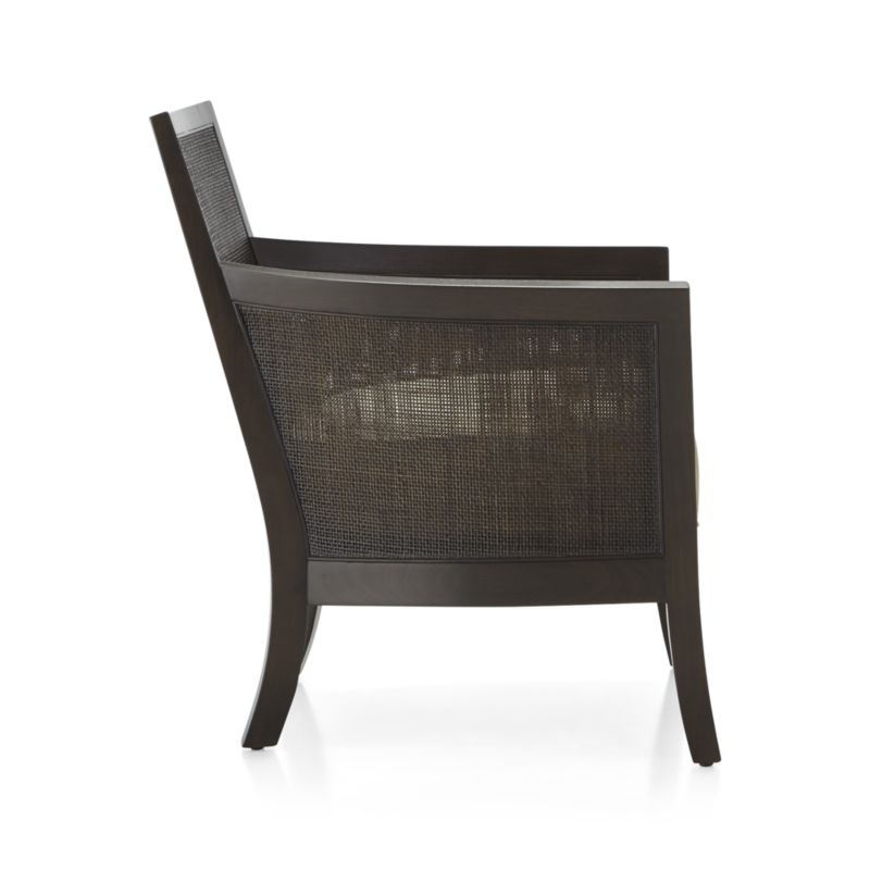 Blake Carbon Grey Rattan Chair with Fabric Cushion - Image 3