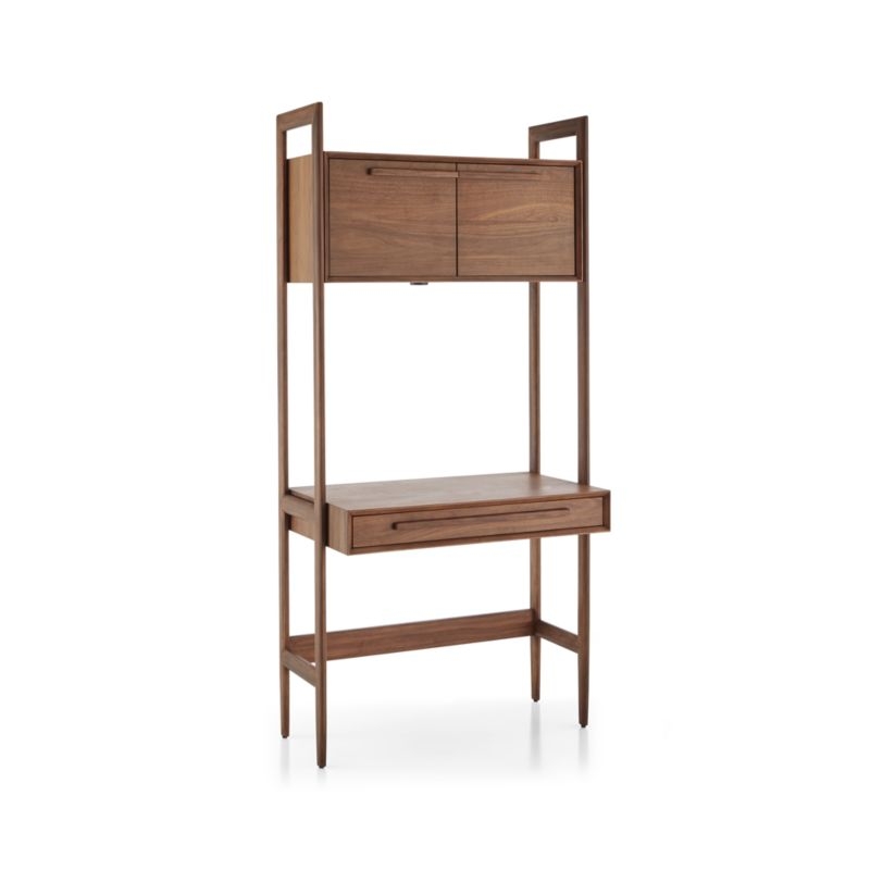 Tate Bookcase Desk with Outlet - Image 1