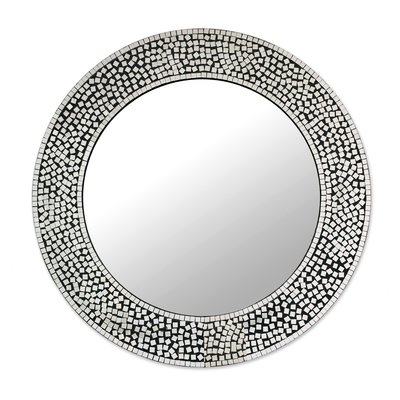 Pinner Mosaic Round Shimmer Accent Mirror - Image 0