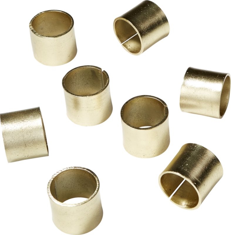 set of 8 scott gold napkin rings. - Image 4