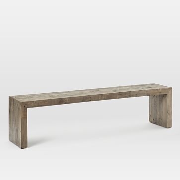 Emmerson Dining Bench 73", Stone Gray Pine - Image 0