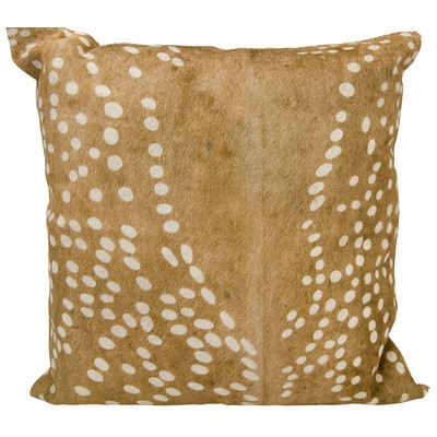 Manglo Natural Leather Hide Throw Pillow - Image 0