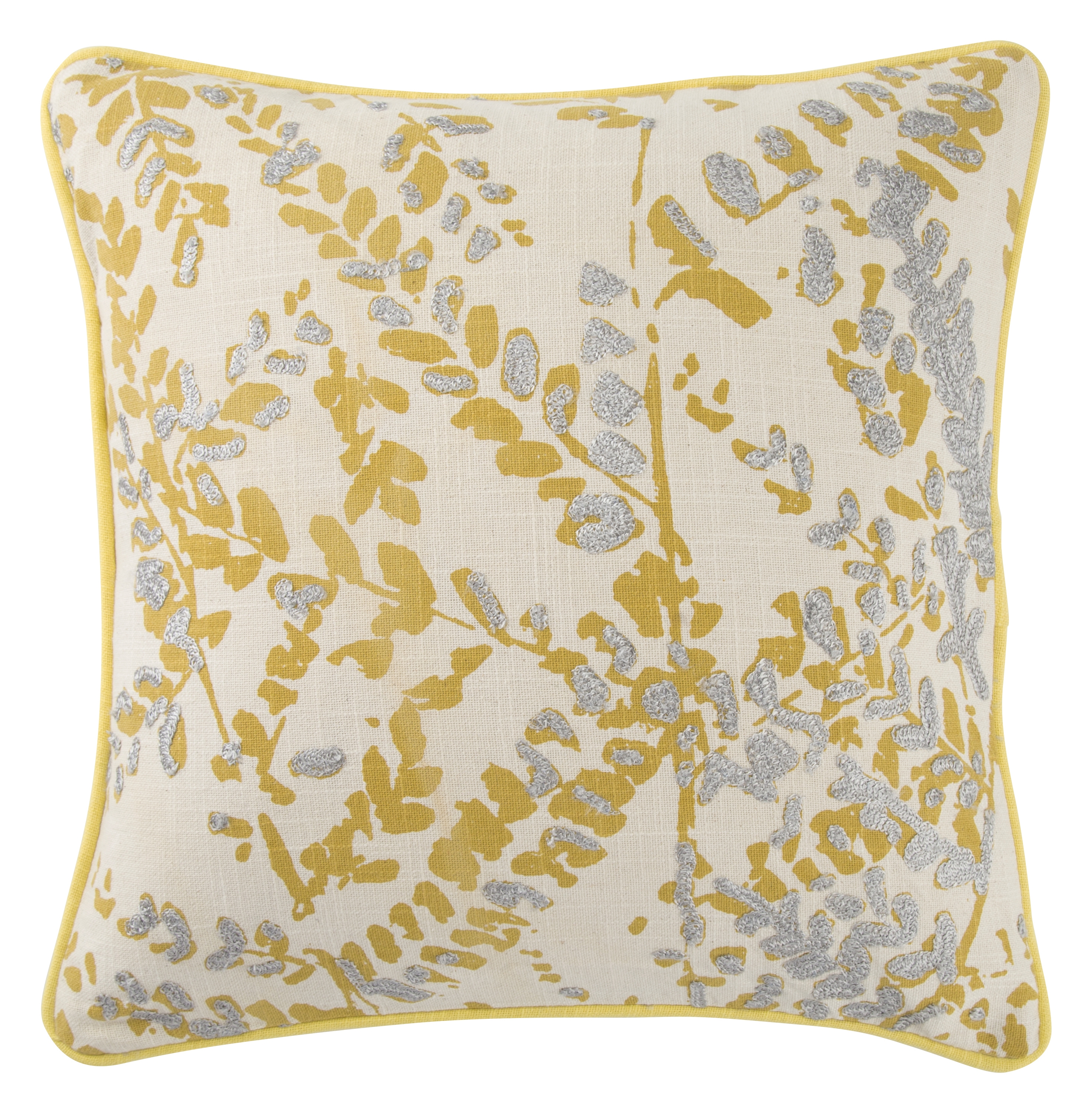 Design (US) Yellow 18"X18" Pillow - Image 0