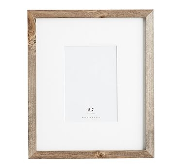 Wood Gallery Single Opening Frame. Matted 5"x7", Gray - Image 0