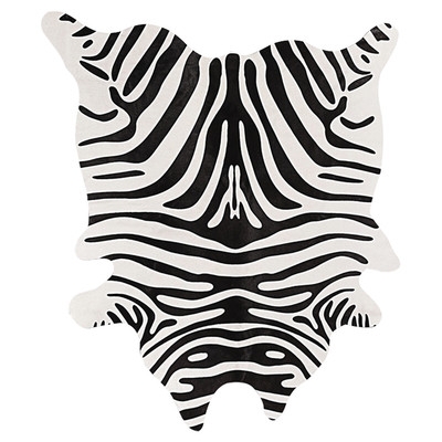 Grady Black/Off-White Zebra Cowhide Rug - Image 1