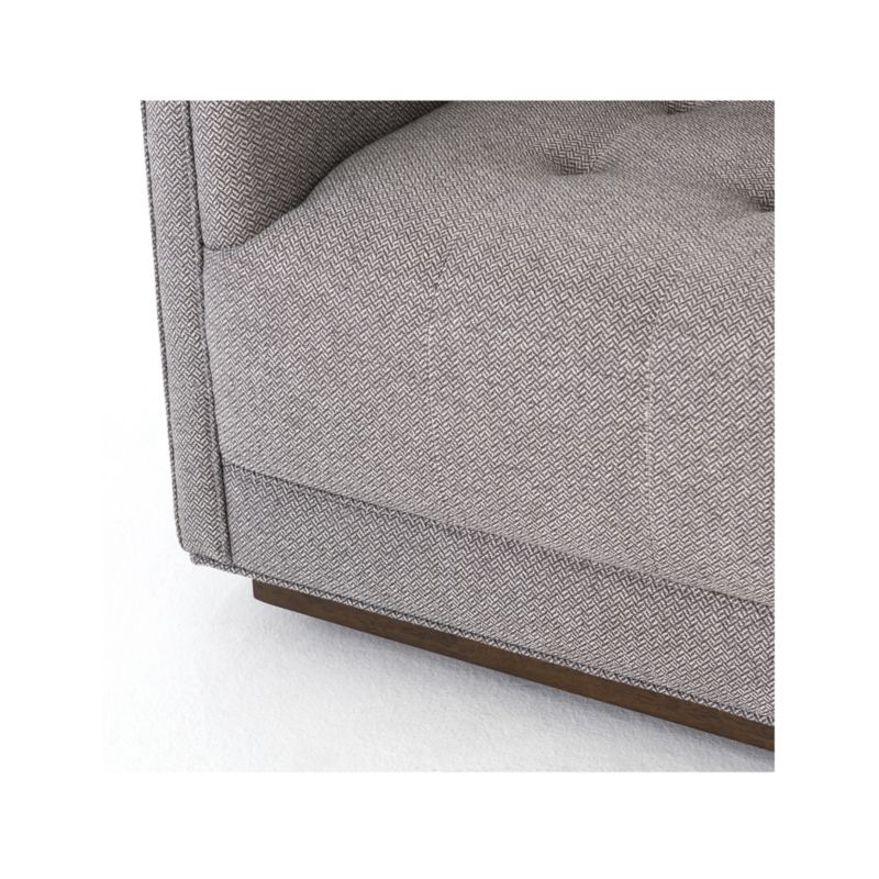 Wylie Grey Tufted Swivel Chair - Image 9