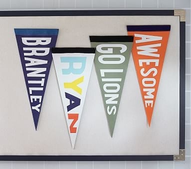 Personalized Pennant Flag, Multi Bright - Image 1