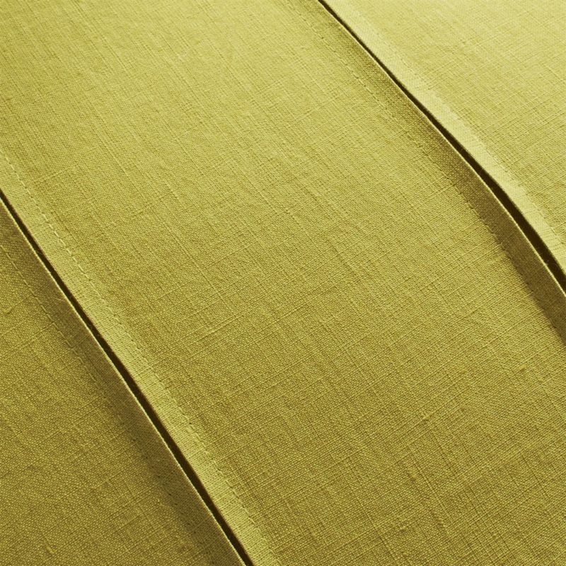 Theta Chartreuse Linen Pillow Cover 20" - Image 2