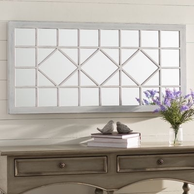 Rectangular Ivory Accent Wall Mirror - Image 0