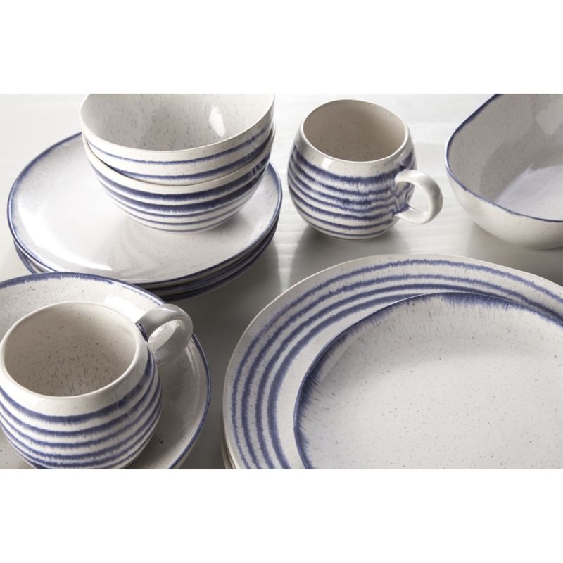 Lina Blue Stripe Dinner Plate - Image 2