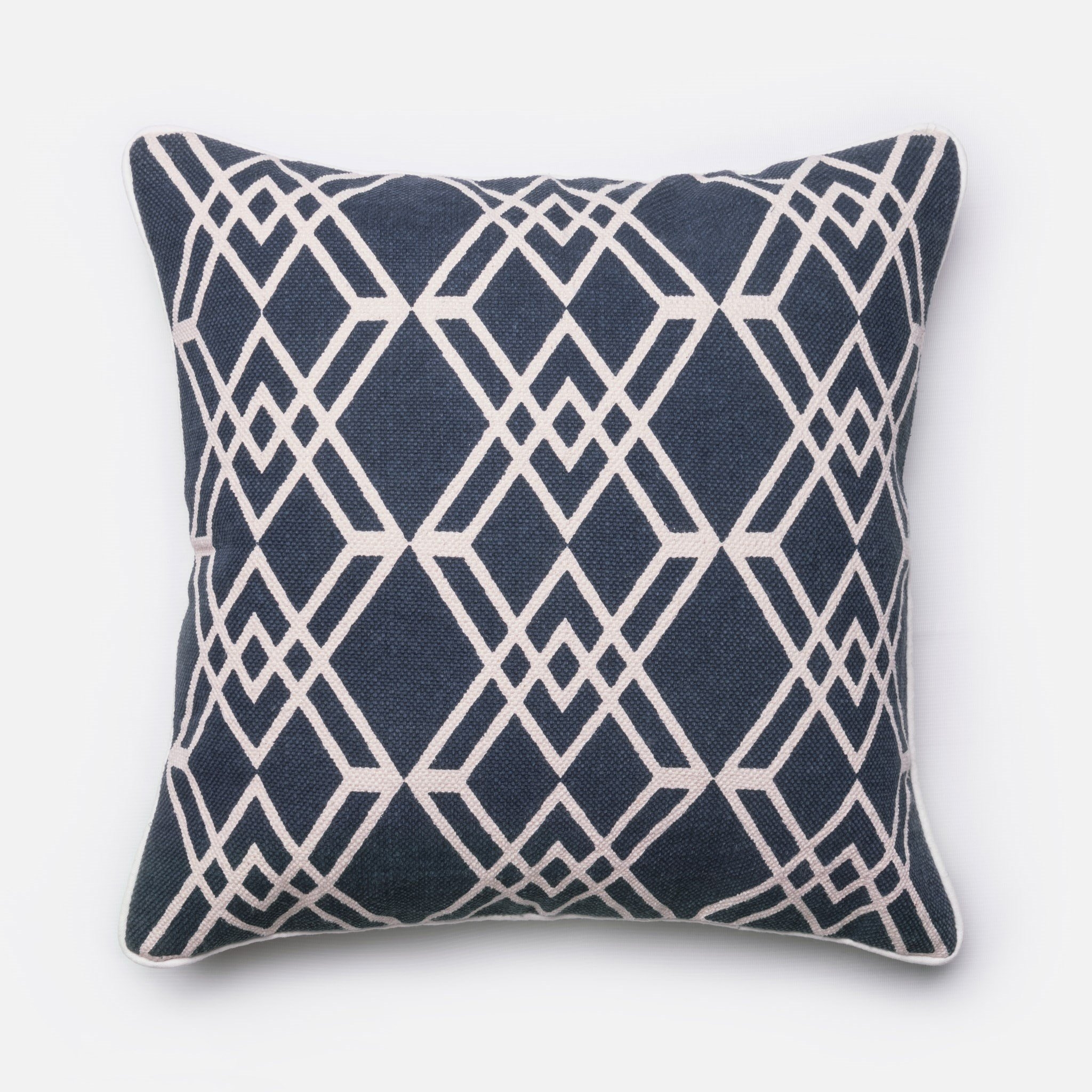 PILLOWS - NAVY / IVORY - 22" X 22" Cover Only - Image 0