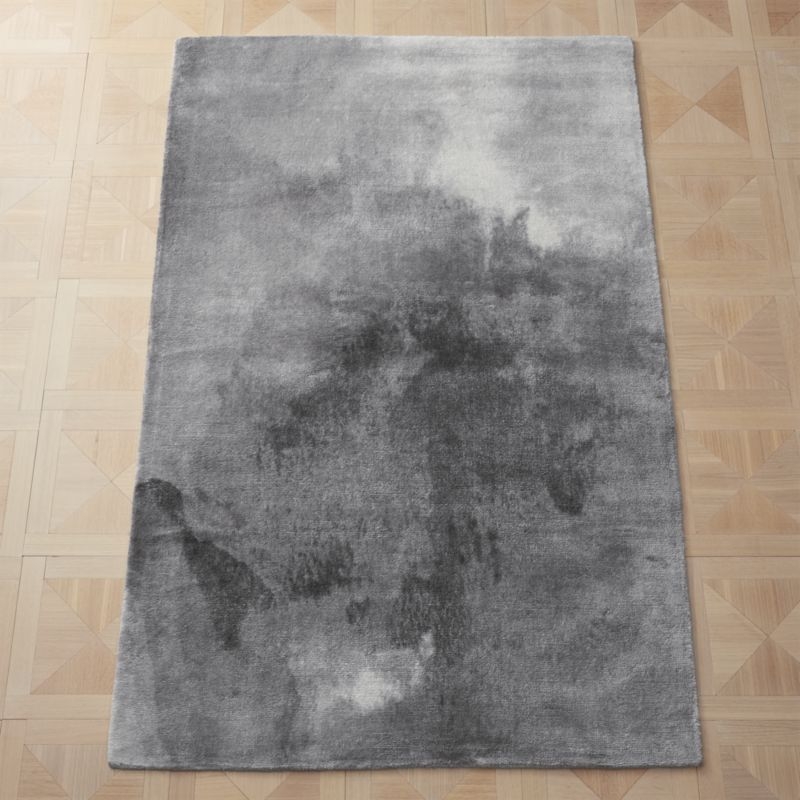 Wash Grey Watercolor Rug 8'x10' - Image 3