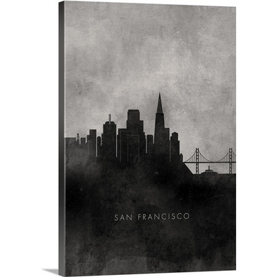 'Minimalist San Francisco Skyline' by Circle Art Group Graphic Art on Canvas - Image 0