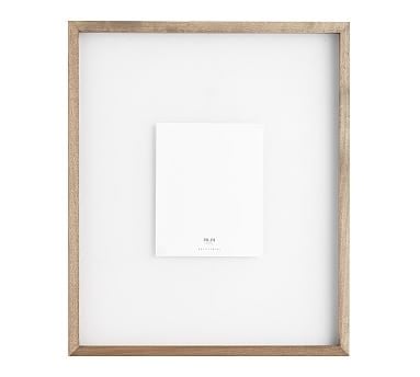 Floating Wood Gallery Frame, 20x24 (21x25 overall) - Graywash - Image 0