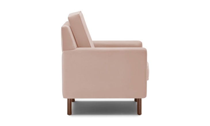 Pink Aami Mid Century Modern Chair - Key Largo Blush - Mocha - Image 1