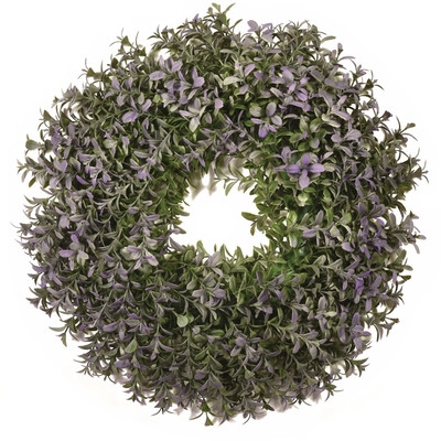12" Green/Purple Faux Wreath - Image 0