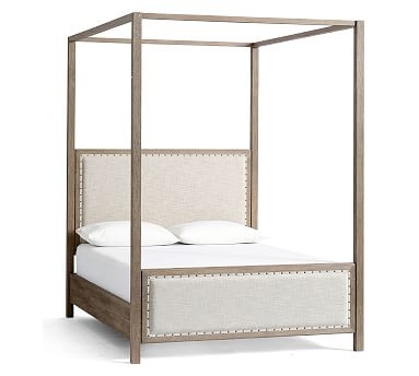 Toulouse Canopy Bed, Gray Wash, Queen - Image 0