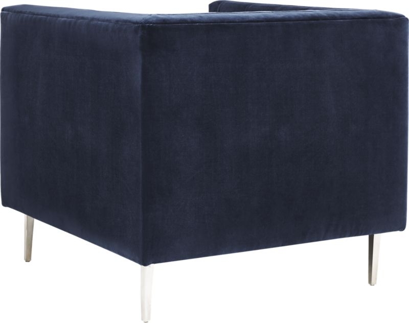 Savile Midnight Blue Velvet Chair - Image 4