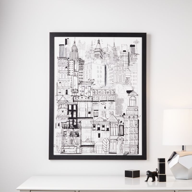 City Framed Wall Art Print - Image 1