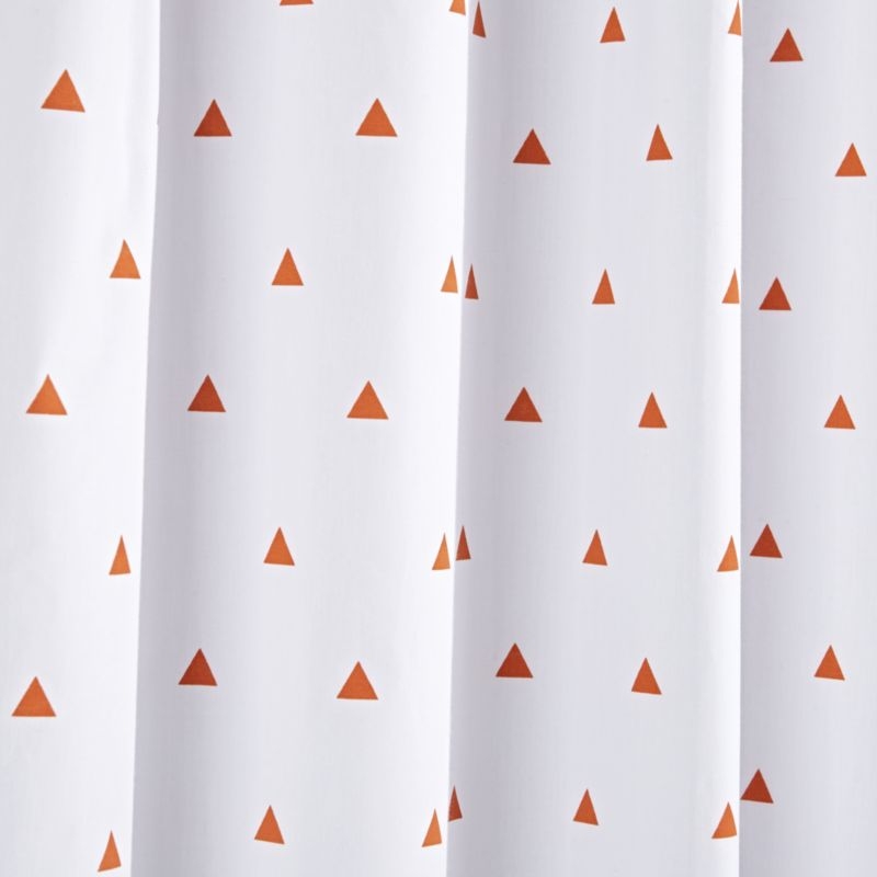 Orange Little Prints Triangle Organic Cotton Blackout Window Curtain Panel 44"x96" - Image 5